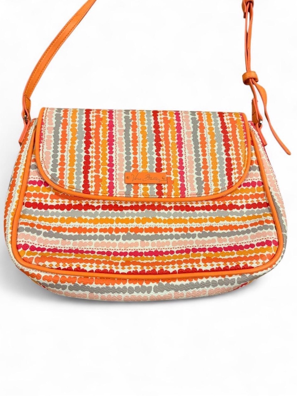 Vera Bradley Confetti Stripe Flap Crossbody Purse